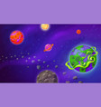 space and planet background cartoon galaxy vector image