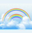 double rainbow realistic composition vector image vector image