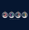 happy new year and merry christmas 2023 vector image