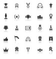 winner icons with reflect on white background vector image vector image