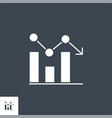 bar chart related glyph icon vector image vector image