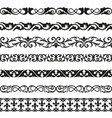 decorative seamless borders vintage design vector image vector image