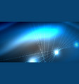 glossy shiny glowing neon waves vector image