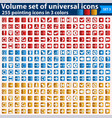 large set of volumetric pointing icon in three vector image vector image