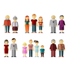 Flat people generation set Royalty Free Vector Image