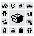 shopping icons vector image vector image
