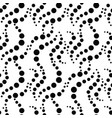 simple black circle wave white seamless pattern vector image