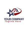 logo home with star vector image