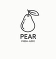 a pear in modern style isolated vector image