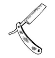 barber blade design element for poster banner vector image