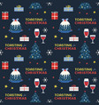 christmas fancy party celebration seamless pattern vector image vector image
