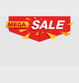mega sale block for banner with special offer vector image