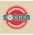 soccer design over pattern background vector image