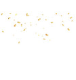 party background gold confetti isolated vector image