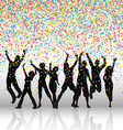party people on confetti background 0709 vector image vector image