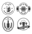 craft beer brewery badges and logo vector image