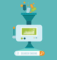 search engine concept in flat style vector image vector image