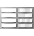 set of 8 paper banners with shadows vector image