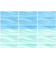 set seamless water patterns in 3 steps vector image vector image