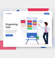 businessman organizing task on mobile phone vector image vector image