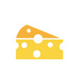cheese icon design logo template vector image