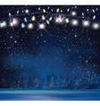 christmas lights background vector image vector image
