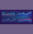 futuristic graphs for app ui ux kit modern vector image vector image