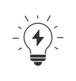 light bulb with thunder vector image