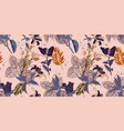 original trendy seamless artistic flower pattern vector image vector image