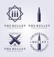 set and bundle of bullet icon symbol logo vector image vector image