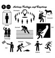 stick figure human people man action feelings vector image vector image