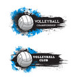 volleyball championship banner blank template vector image