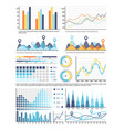 flowcharts with information in visual form data vector image vector image