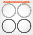 decorative frames and borders round set 2 vector image