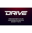 drive font bold italic letters with dynamic slant vector image vector image