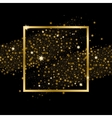 gold confetti glitter on black background vector image
