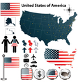 map of usa vector image vector image