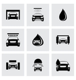 black car wash icons set vector image vector image