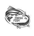 fishing fresh seafood template design vector image