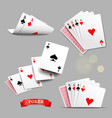 playing cards four aces vector image