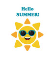 sun in sunglasses vector image
