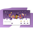 black friday landing page template discount vector image