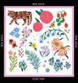 floral pattern scarf bandana designs vector image vector image