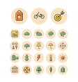 icons thin red leisure weather vector image