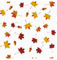 maple leaf and acorn seamless pattern white vector image