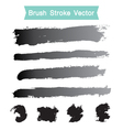 set of grunge brush stroke vector image
