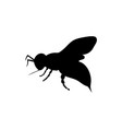 bee insect black silhouette animal vector image