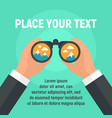 binoculars business concept background flat style vector image