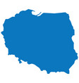 blank blue similar poland map isolated on white ba vector image vector image