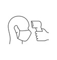 fever check outline icon on white background vector image vector image